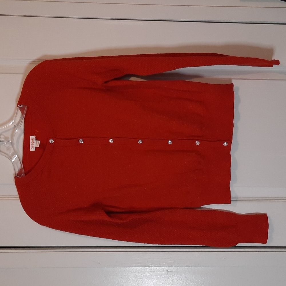 NWOT Cat & Jack Red Sparkle Christmas Holiday Sweater